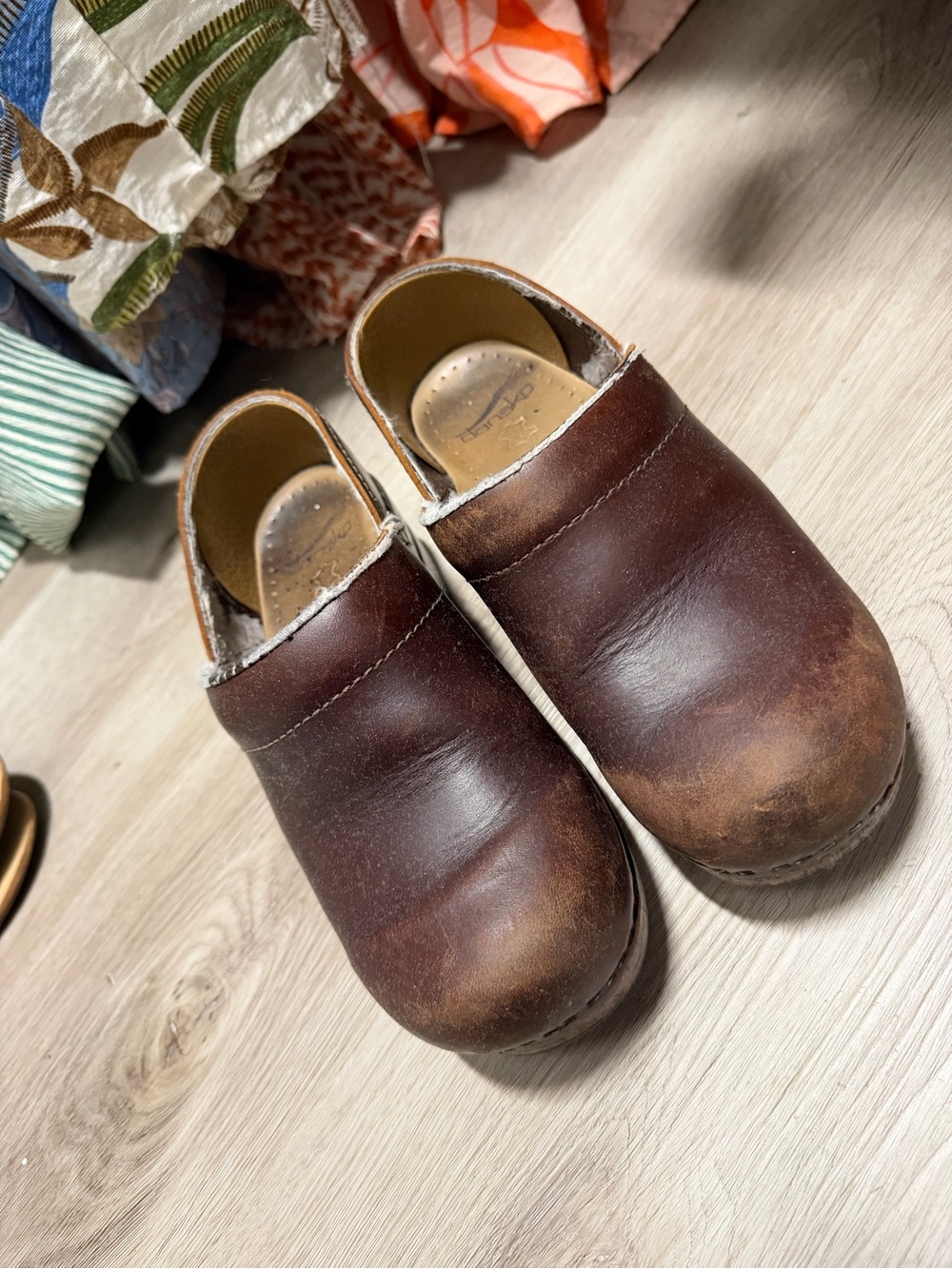 Dansko Brown Leather Women's Clogs